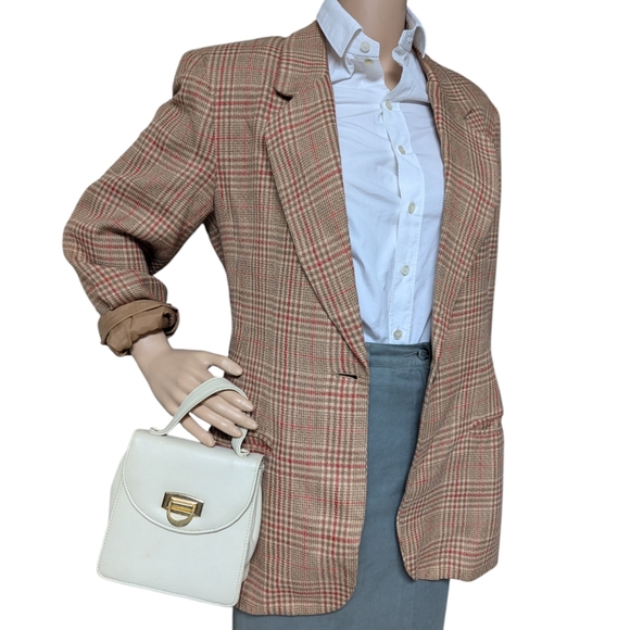Vintage plaid blazer - Picture 9 of 11